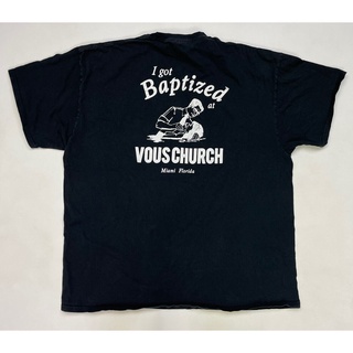 เสื้อยืดผ้าฝ้ายพิมพ์ลายแฟชั่น เสื้อยืด พิมพ์ลาย Vous Church I Got Baptized Miami Florida สําหรับผู้ชาย