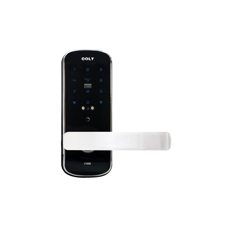 MULTI-F DIGITAL LOCK COLT C100B2LC ดำ | COLT | C100B2LC กลอนประตูดิจิตอล มือจับประตู ประตูและหน้าต่า