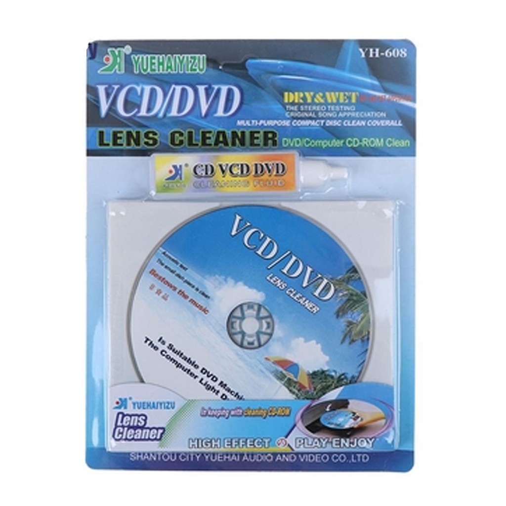 Yuehaiyizu รุ่น YH-608 แผ่นล้างเครื่องเล่น CD/DVDPK ACCESSORY&amp;CABLE CD/VCD/DVD CLEANING
