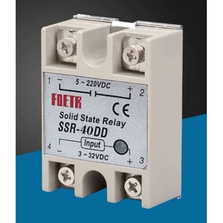 Solid state relay โซลิดสเตรีเลย์โมดูล SSR 10DD - SSR 100DD,SSR 40DD 40A DC control DC relais 3-32VDC to 5-200VDC