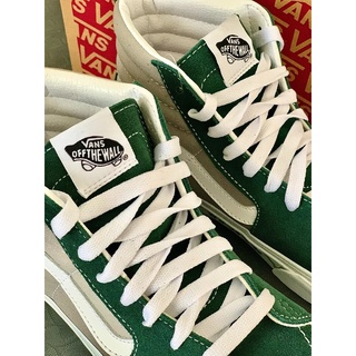 Vans SK8-HI Swoosh รองเท้าผ้าใบลําลอง ข้อสูง ลายตัวอักษร สีเทา สีเขียว สําหรับผู้ชาย และผู้หญิง -1734