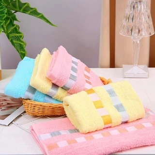ผ้าขนหนูเCotton สำหรับเช็ดหน้า เช็ดตัว เช็ดผม 1 แพ็ค 12 ผืนคละ 4 สี และ 3 สี ให้