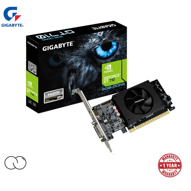 กราฟิกการ์ด GIGABYTE GT 710 2GB DDR5 / GPU / GV-N710D5-2GL