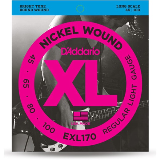 D'Addario สายเบสไฟฟ้า EXL170 EXL170-5 สายเบส ไฟฟ้า ของแท้ 100% Electric Bass String Nickel Wound