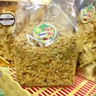 ทุเรียนทอดเกรดรวมแหลกD500g. (ตัวนี้เป็นเกรดรวมแหลกจะมีเศษแดงเศษฝ่อรวมด้วยขอคนรับได้ถ้าชอบเนี้อสวยสั่งซีค่ะ)อบไล่น้ำมัน