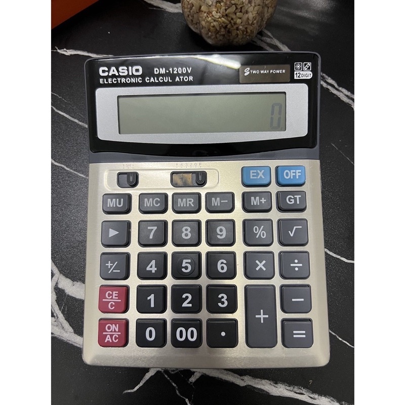 เครื่องคิดเลข หน้าจอ 12 หลัก รุ่น CASIO-DM-1200V-05h-Rat ราคา ถูกที่สุด ดีลบีเคเค แกลเลอรีภาพที่ 2