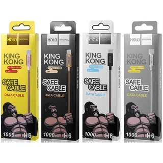 สายชาร์จ HOLO KingKong Fast Charge รุ่น H6 สำหรับสายสปริง แข็งแรง ทนทาน ใช้สำหรับiphone/type-c/micro