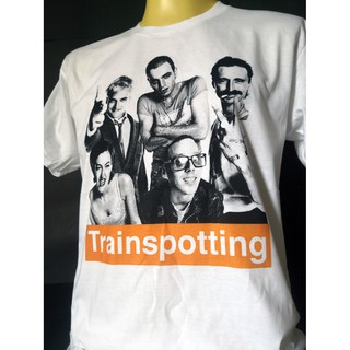 เสื้อยืดฤดูร้อนcalเสื้อวงนำเข้า Trainspotting 1996 Film Movie Punk Skinhead Retro Style Vintage T-Shirt S-5XL