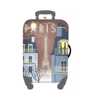 ผ้าคลุมกระเป๋าเดินทาง ผ้ายืด ลาย Lovely paris (Size M)