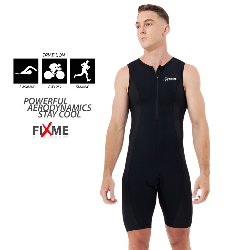 (รอพรีออดอร์ 7-10 วัน) ชุดไตรกีฬา ชุดไตร TRON Suit  ชุดวิ่งปั่นว่ายน้ำ  Triathlon Suit   แห้งไว  กันUV99%  ลู่ลม