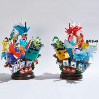 ฟิกเกอร์ Pokemon Pocket Monsters gyarados lugia with Game Console Statue