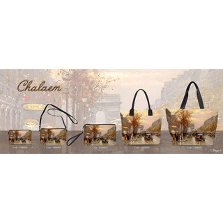 เซทกระเป๋าสุภาพสตรีลายสถานที่ในฝรั่งเศส"Be Travel"  Theme Womens handbags cross body and shoulder set by Chalaem