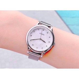 fossil watch silver สวย