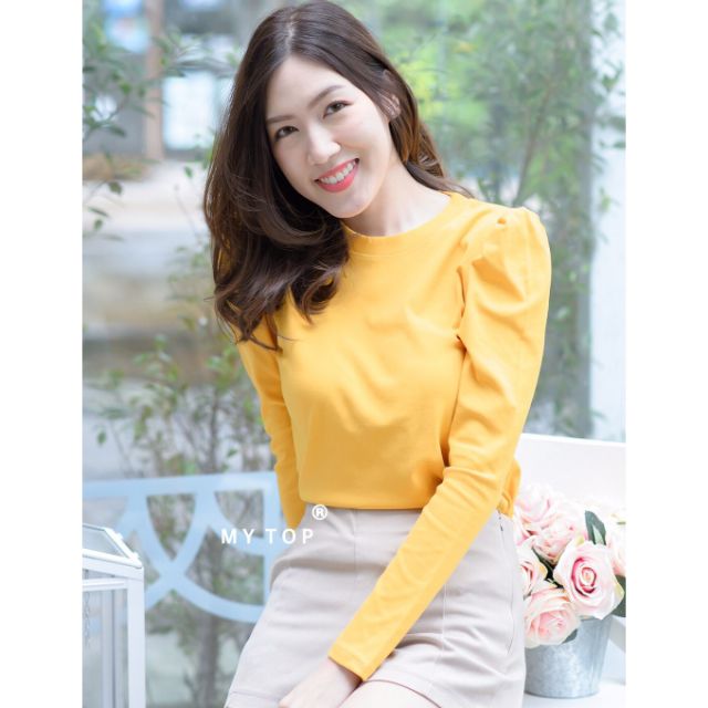 ล็อตใหม่มาเพิ่มแล้วจ้าาMYTOP​ New in❤️Code: G177 เสื้อยืดแขนยาว แขนตุ๊กตา งานน่ารัก สไตล์นี้กำลังมาเรยค่ะ
