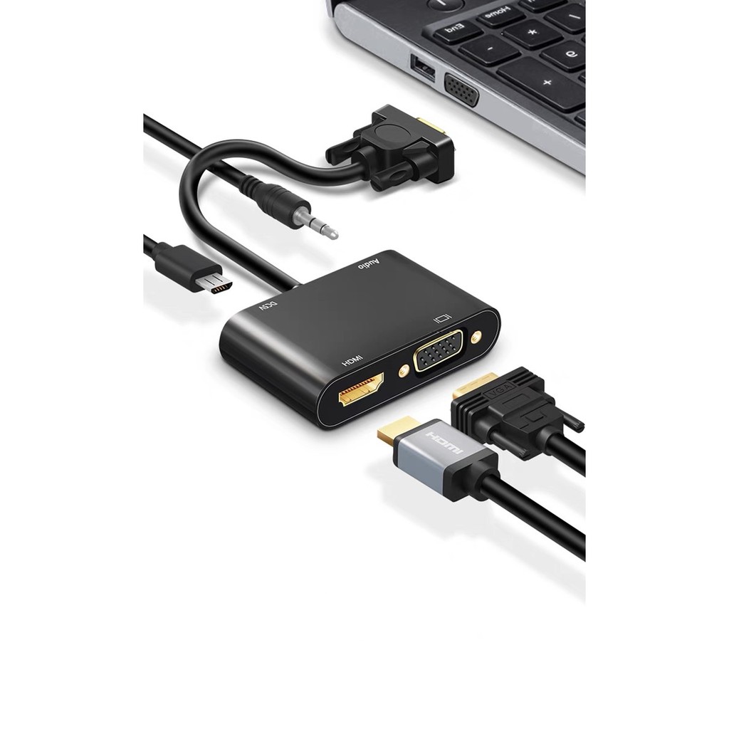 VGA TO HDMI อะแดปเตอร์ VGA Splitter 3.5 มม.Audio รูปที่ 7
