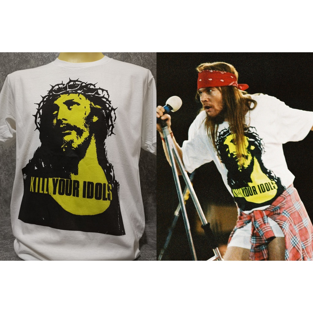 เสื้อวงนำเข้า Kill Your Idols Guns N' Roses Alx Rose Style Vintage T-Shirt