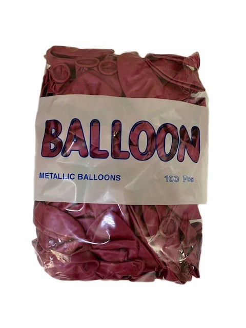 12" Metallic Pearl Burgundy/Maroon Latex Balloon Pack