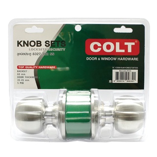 ็Homehapp ลูกบิดห้องทั่วไปหัวกลมสเตนเลส 304 COLT รุ่น 8327-302 ขนาด 65 มม. สีสเตนเลส