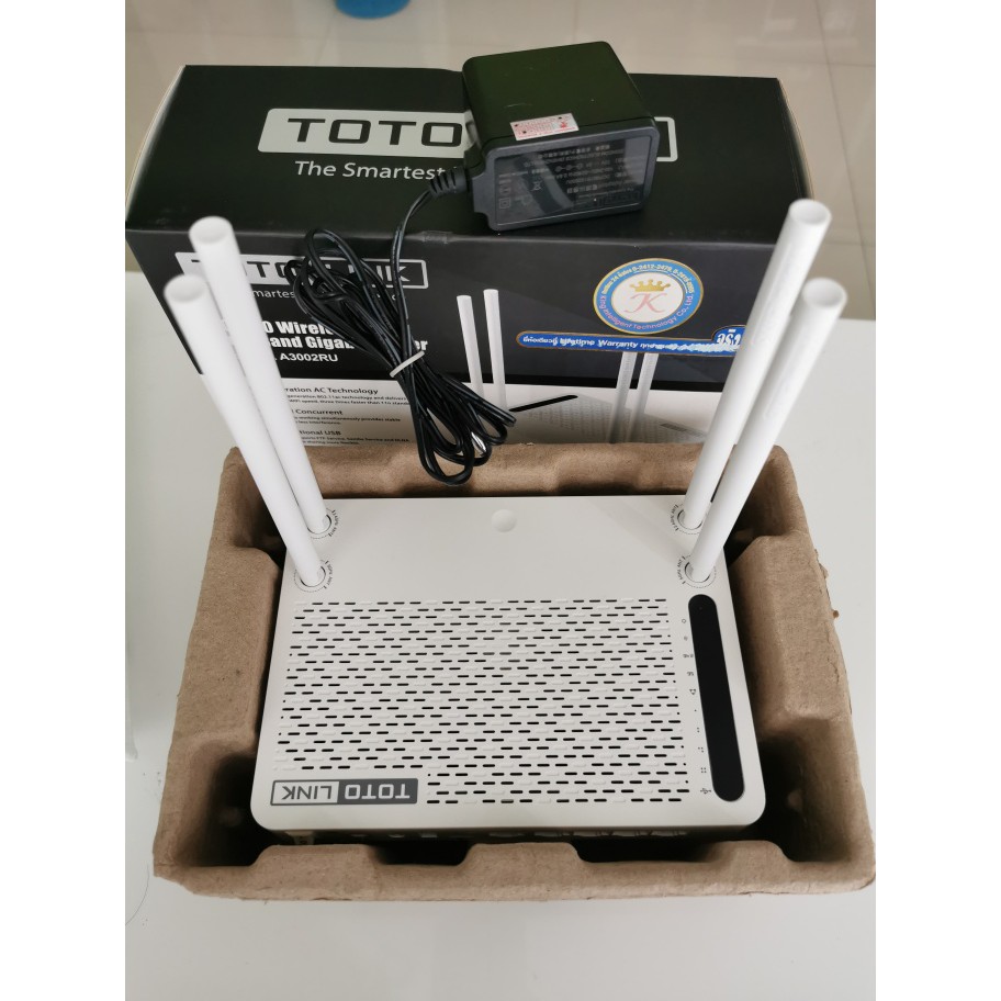 TOTOLINK (A3002RU) Wireless AC1200 Dual Band Gigabit ประกันคิงส์