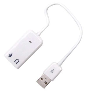 Di shop USB 2.0 Audio 3D Sound Virtual 7.1 Channel Card Adapter (White)