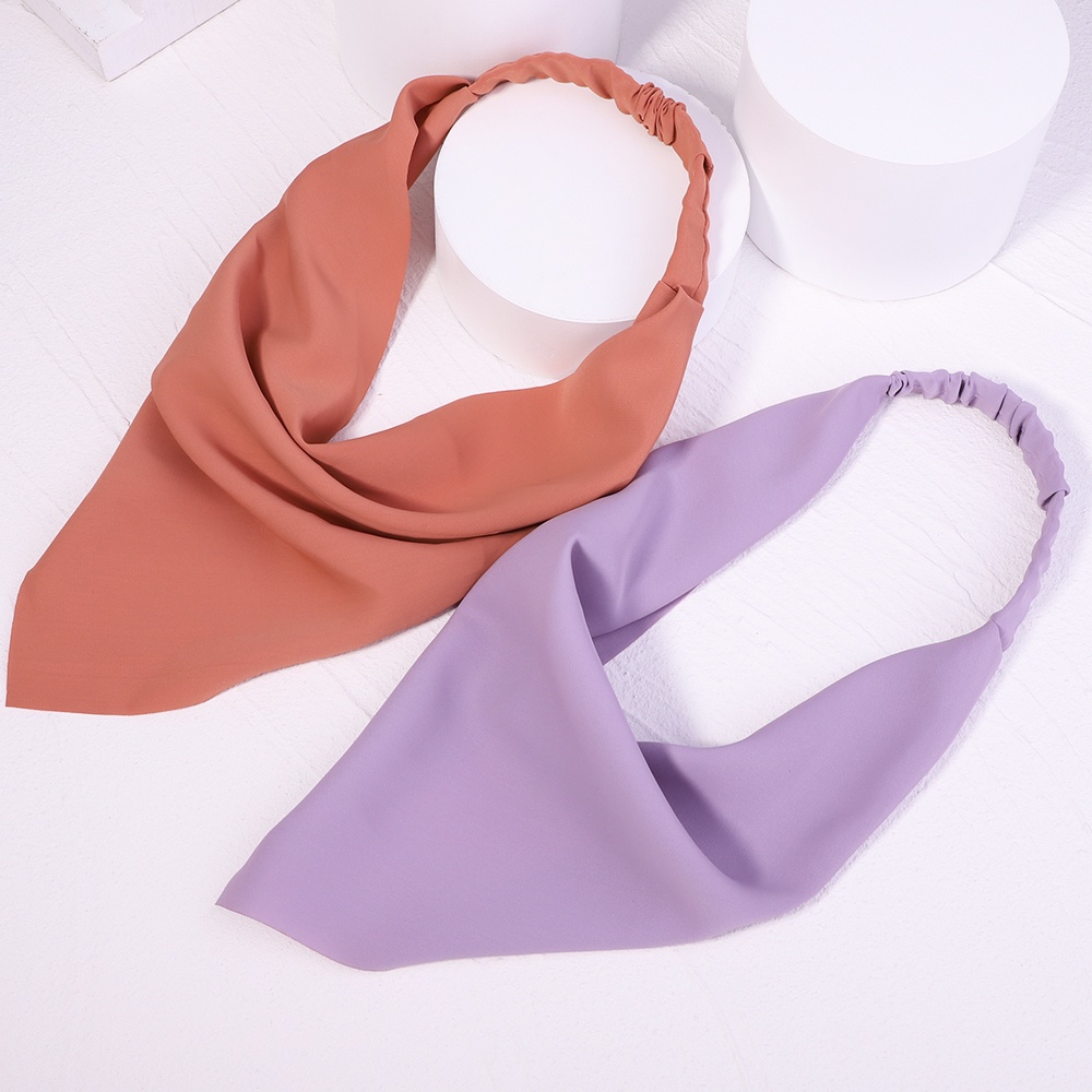 1 ชิ้น หวาน สีพื้น สามเหลี่ยม ผ้าพันคอผม สําหรับผู้หญิง เด็กผู้หญิง โบโฮ ยืดหยุ่น ที่คาดผม DIY ที่คาดผม ที่คาดผม เครื่องประดับผม