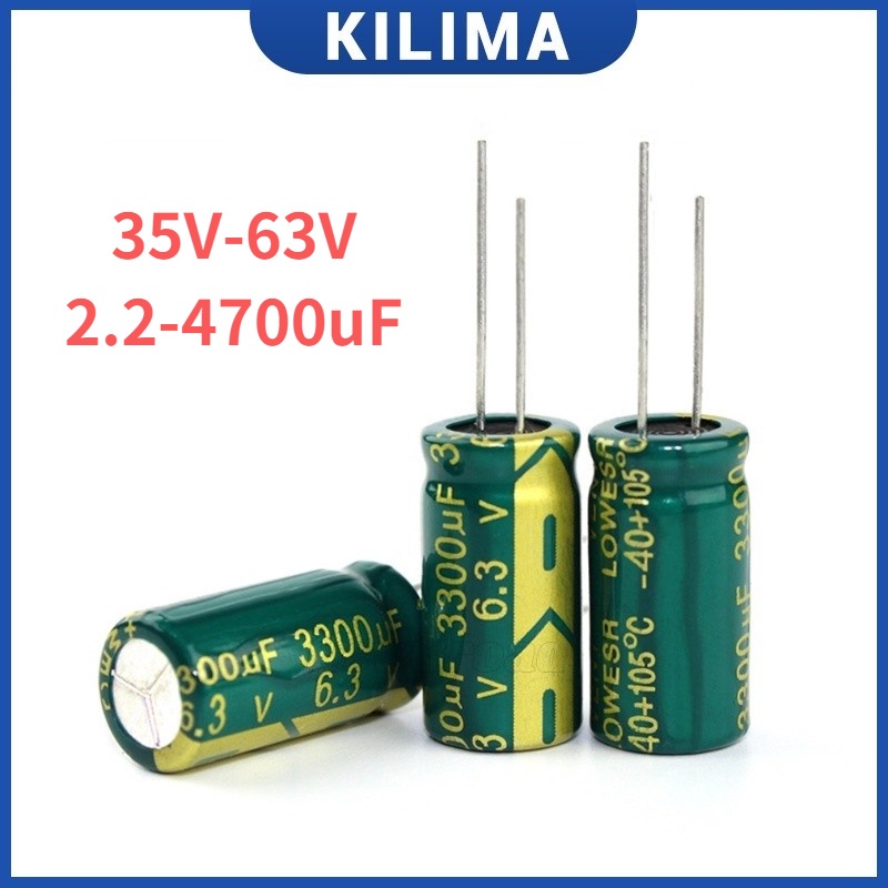 ตัวเก็บประจุ ความถี่สูง 35V 50V 65V ESR 36 ค่า 2.2UF 47UF 100UF 220UF 330UF 470UF 680UF 1000UF 1500UF 2200UF 3300UF 100 ชิ้น