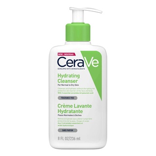 CERAVE HYDRATING CREAM-TO-FOAM CLEANSER.เซราวี ไฮเดรติ้ง ครีม ทู โฟม คลีนเซอร์ 236 ml.