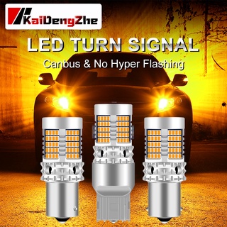 1 ชิ้น หลอดไฟ LED 89SMD 12V-24V 1156 ไฟเลี้ยว LED 3157 ไฟสัญญาณอัต 7440 T20 BA15S BAU15S เหลือง ไฟท้ายรถยนต์