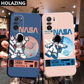 เคสโทรศัพท์มือถือ ขอบสี่เหลี่ยม ลาย NASA สําหรับ Xiaomi Redmi Note 10 Pro 9S 9A POCO X3 NFC M3 Pro 5G