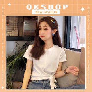 QKshop 🎉 ของมันต้องมีนะสาวๆ 🌟เสื้อครอปผู้โบว์ สีพื้นๆ คือดีย์มากไม่จกตานะแม่ 💖 ตัวเล็กใส่สวย ตัวอวบมส่ก็ปัง 🎉 ราคาย่อมเย