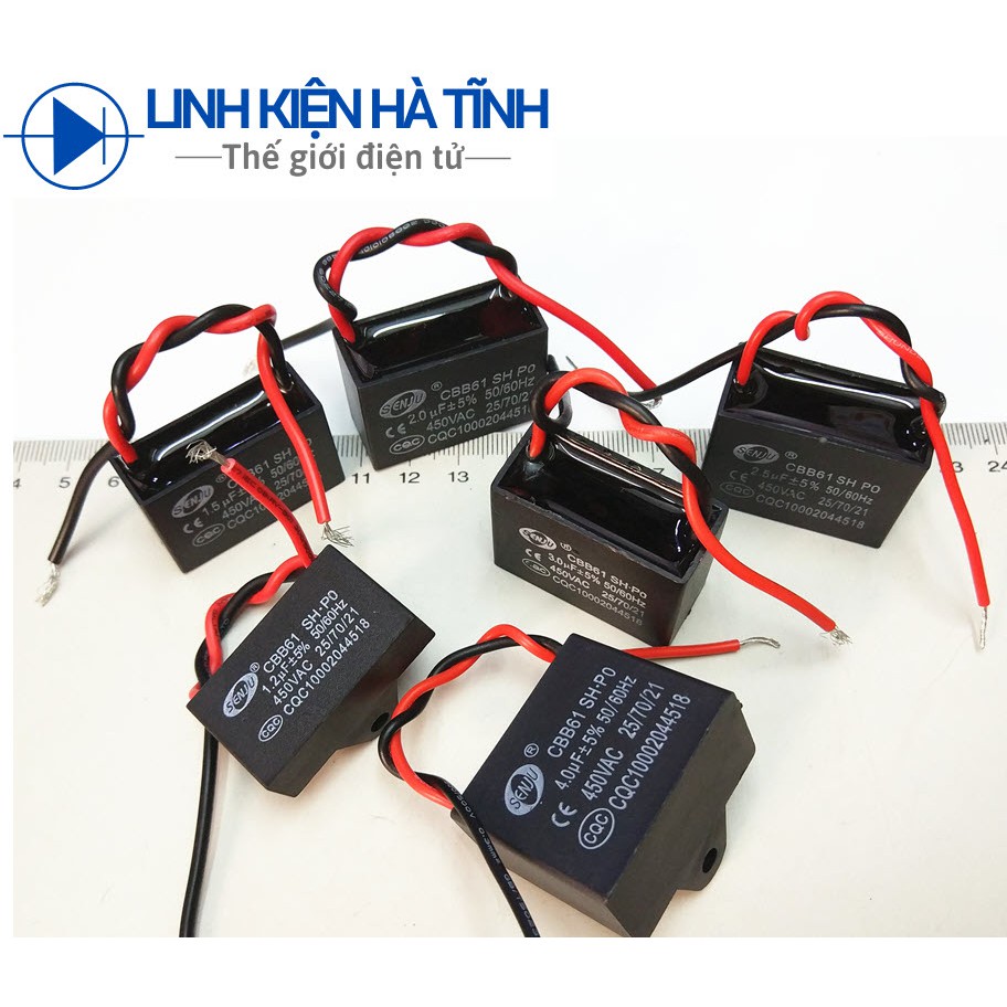 กระเป๋า 5 พัดลม CAPACITORS 1.5UF 1.8UF 2UF 2.5UF 3UF 3.5UF 4UF 5UF 450V / 400V GOOD TYPE