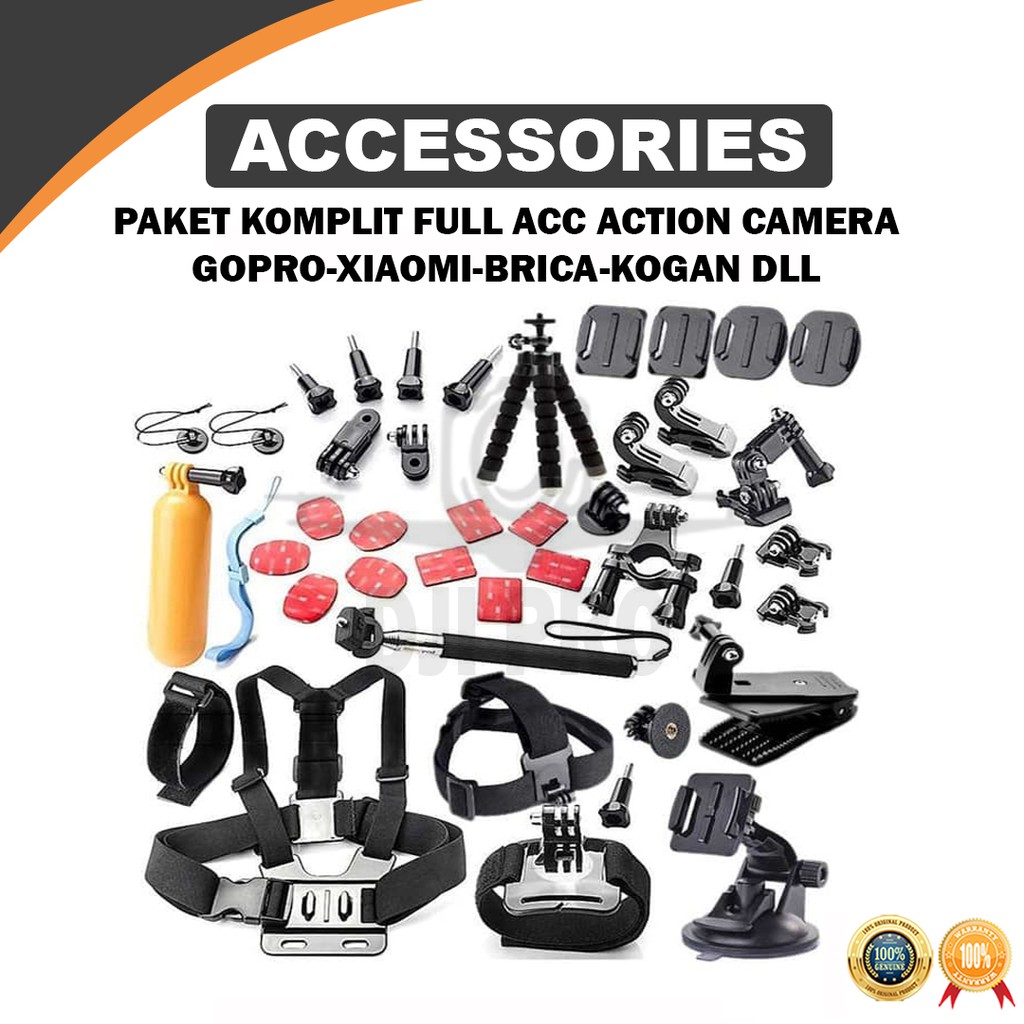 แพ็คเกจ ACC ครบชุดอุปกรณ์เสริม GoPro BRICA XIAOMI KOGAN Action Cam