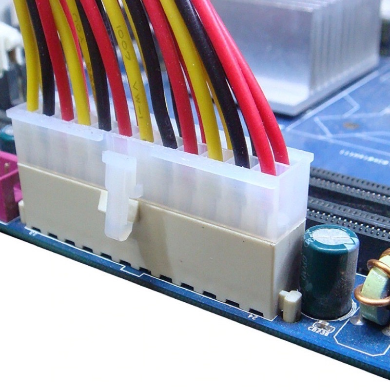 สายต่อไฟ ATX 24Pin ให้ยาวขึ้น ATX 24 Pin Male to 24Pin Female Power Extension Cable Internal PC PSU TW Power Lead Connec