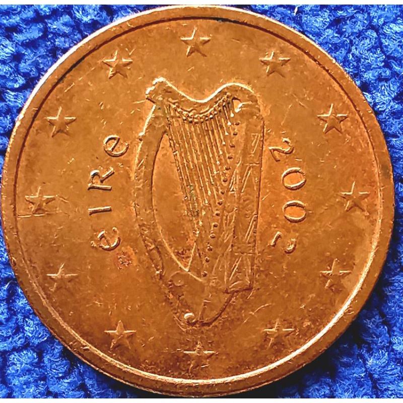 เหรียญ​ยูโร​ ไอ​แลนด์​ Ireland, 5 Euro​Cent, ใช้แล้ว, #​2116