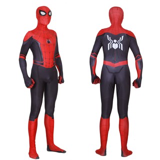 ราคาชุดจั๊มสูทคอสเพลย์ Spider Man Far From Home Peter Parker Zentai Spiderman Superhero สําหรับทุกเพศ