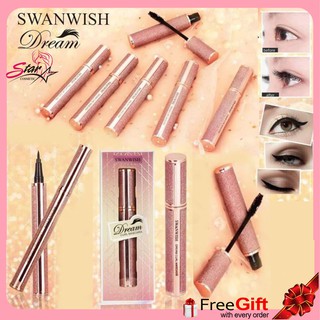 Swanwish Eyeliner + Mascara ได้ 3 ชิ้น  มาสคาร่า อายไลเนอร์