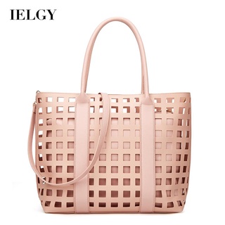 IELGY Large capacity womens hand-held shoulder bag hollow mother-of-pearl bag