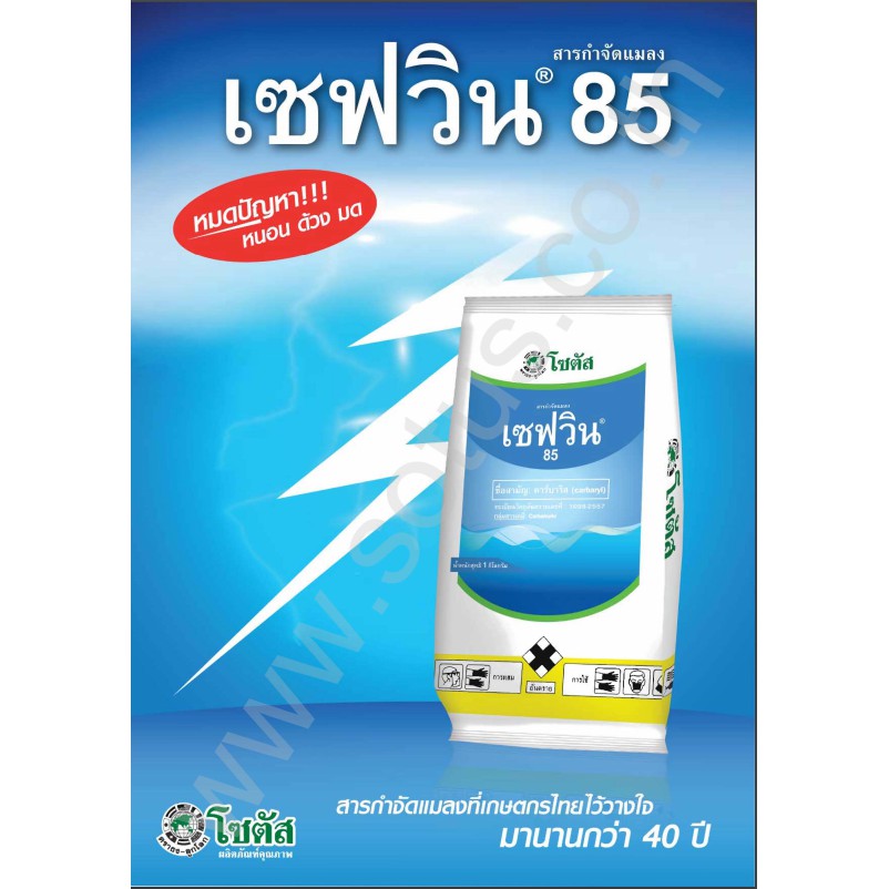 เซฟวิน 100 กรัม ฆ่าแมลง กำจัดหนอน ด้วง มด เพลี้ย มีพิษต่ำปลอดภัยต่อคนและสัตว์เลี้ยง สำหรับผัก ไม้ดอก ไม้ประดับ ไม้ผล รูปที่ 4