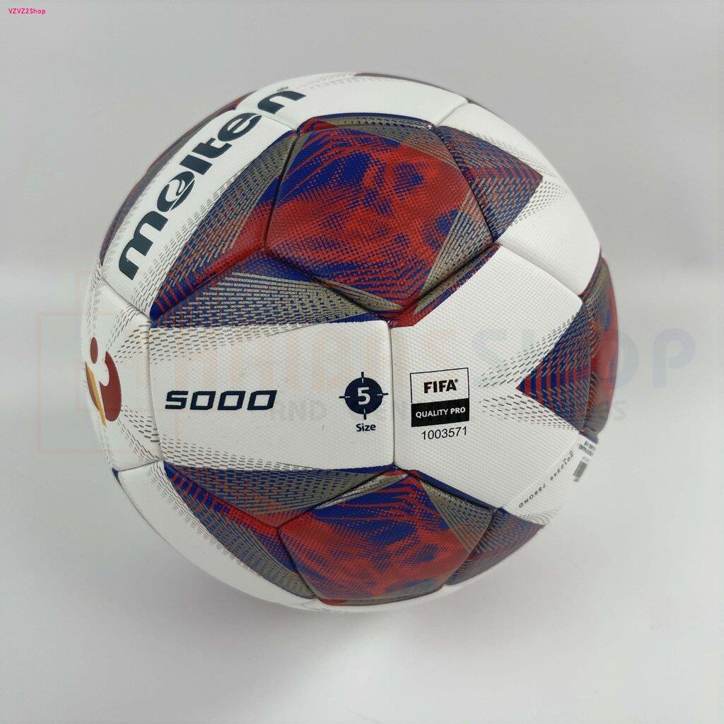 [ของแท้ 100%] ลูกฟุตบอล ลูกบอล Molten F5A5000-TL1 เบอร์5 ลูกฟุตบอลหนัง PU ชนิดพิเศษ ของแท้ 100% รุ่น Official Match B...