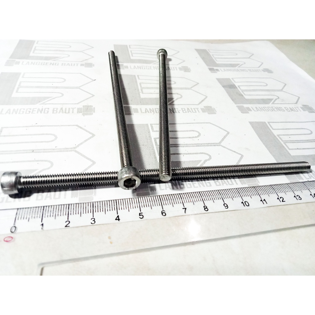 กลอน L สแตนเลส M6 X 150 (15ซม.) กุญแจ L 5มม. THE A2-70 M6x150