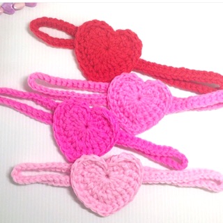 Valentines crochet headband