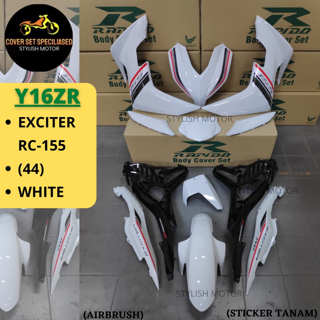 (STICKER TANAM/AIRBRUSH) ชุดครอบ RAPIDO Y16ZR EXCITER RC-155 (44) สีขาว
