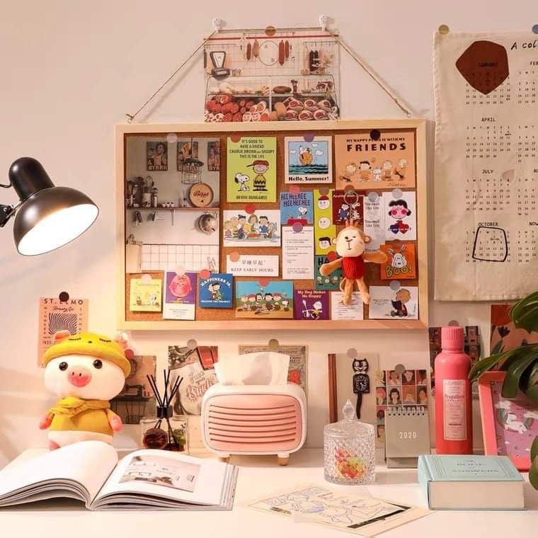 สินค้าพร้อมส่ง  กระดานไม้ กระดานไม้ก๊อก บอร์ดไม้ก๊อก กระดาน DIY กระดานติดรูป ติดกระดาษโน๊ต มี2ขนาด ราคา ถูกที่สุด ดีลบีเคเค แกลเลอรีภาพที่ 4