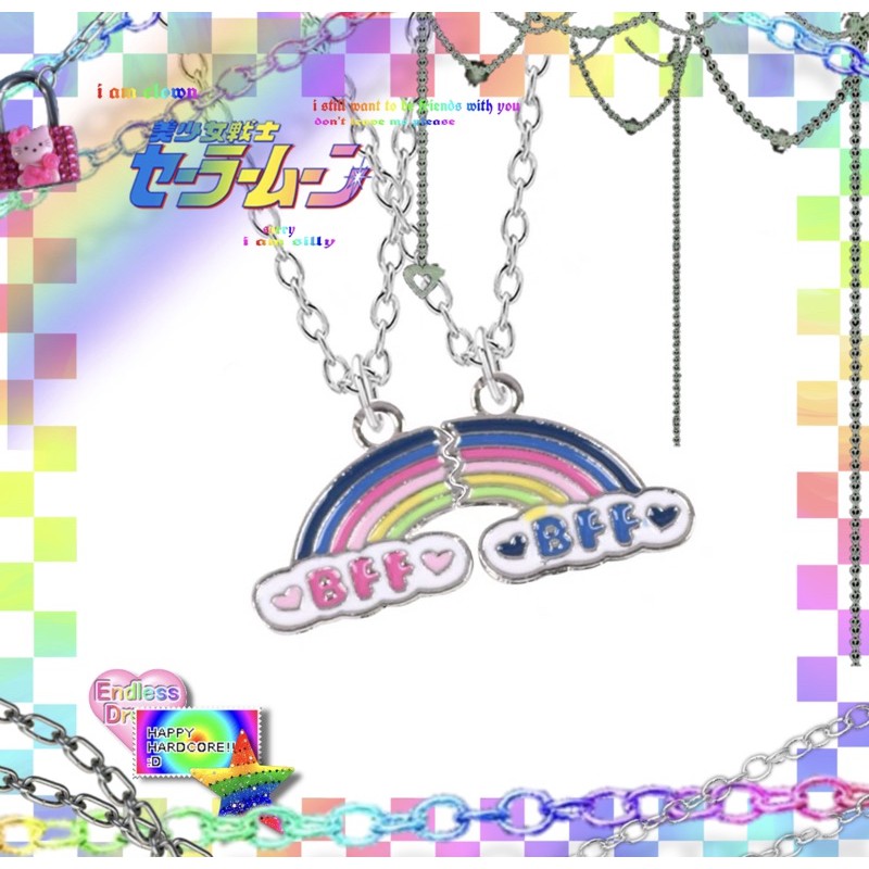 เซตสร้อยคอ Rainbows BFF สีพาสเทลสุดน่ารัก