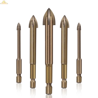 5pcs High-Efficiency Universal Drilling Rig, Multi-Functional Cross-Alloy Drill Tip Woodworking High-Performance Utility Tool