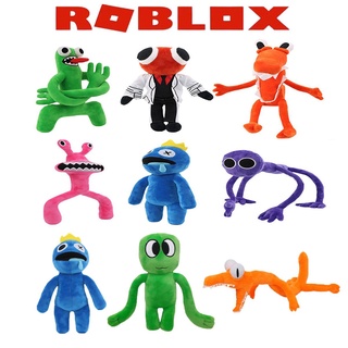 Roblox ตุ๊กตายัดนุ่น รูปการ์ตูนสัตว์ประหลาด Kawaii Blue Monster สีรุ้ง ของเล่นสําหรับเด็ก