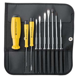 ชุดไขควงPB Swiss Tool 8215 ESD ด้ามกันไฟฟ้าสถิตย์ 10 ตัวชุด พร้อมซองหนัง
