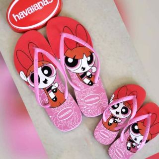 PRE-ORDERมือหนึ่ง,ลิขสิทธิ์แท้,ไม่ต้องมัดจำ,กดซื้อเมื่อของถึงไทย(Havaianas Powerpuff girls Blossoms) (แชทรายละเอียด)