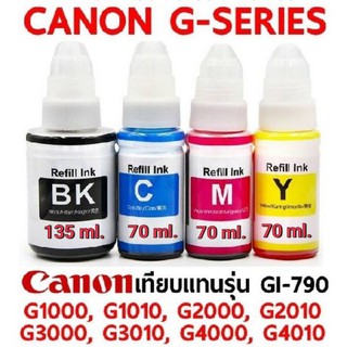 หมึกเติม Canon GI-790​ พรีเมียม คุณภาพดี100% สำหรับปริ้นเตอร์ CANON PIXMA G, MP, IP, IX ทุกรุ่น