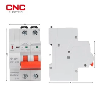 Cnc YCB9ZF-100W 2P เบรกเกอร์วงจรอัจฉริยะ WiFi ป้องกันไฟฟ้าลัดวงจร Timed Smart Reclosing Switch รีโมทคอนโทรล